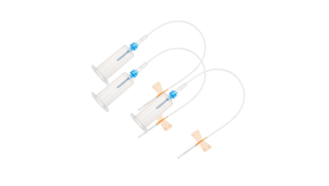 Handle grip blood collection needle