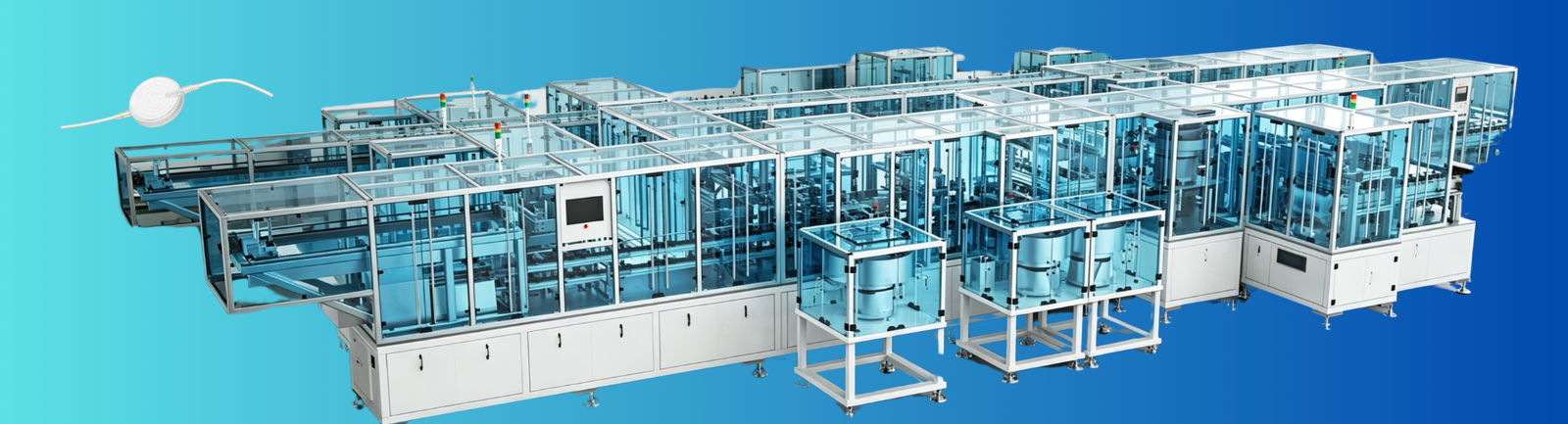 Disposable leukocyte filter production machinery