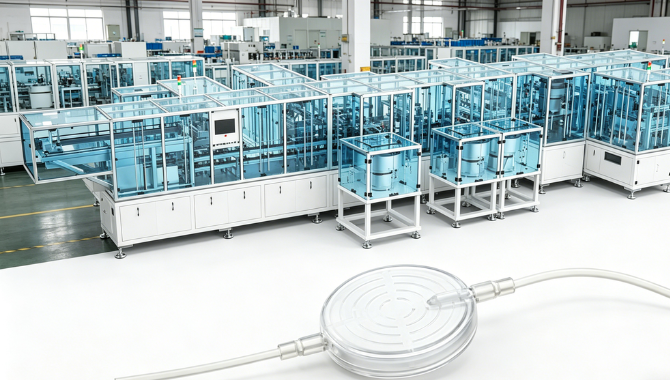 Automated leukocyte filter fabrication equipment