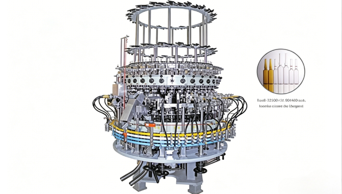 Pharmaceutical vertical ampoule line