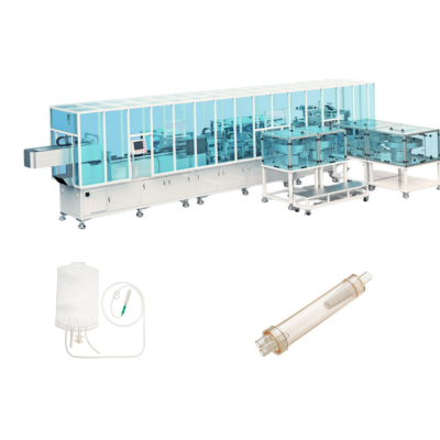 Disposable blood transfusion kit production line