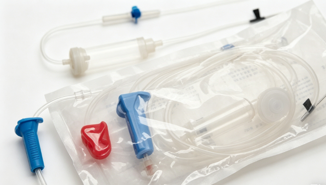 IV infusion set assembling and leak testing machine